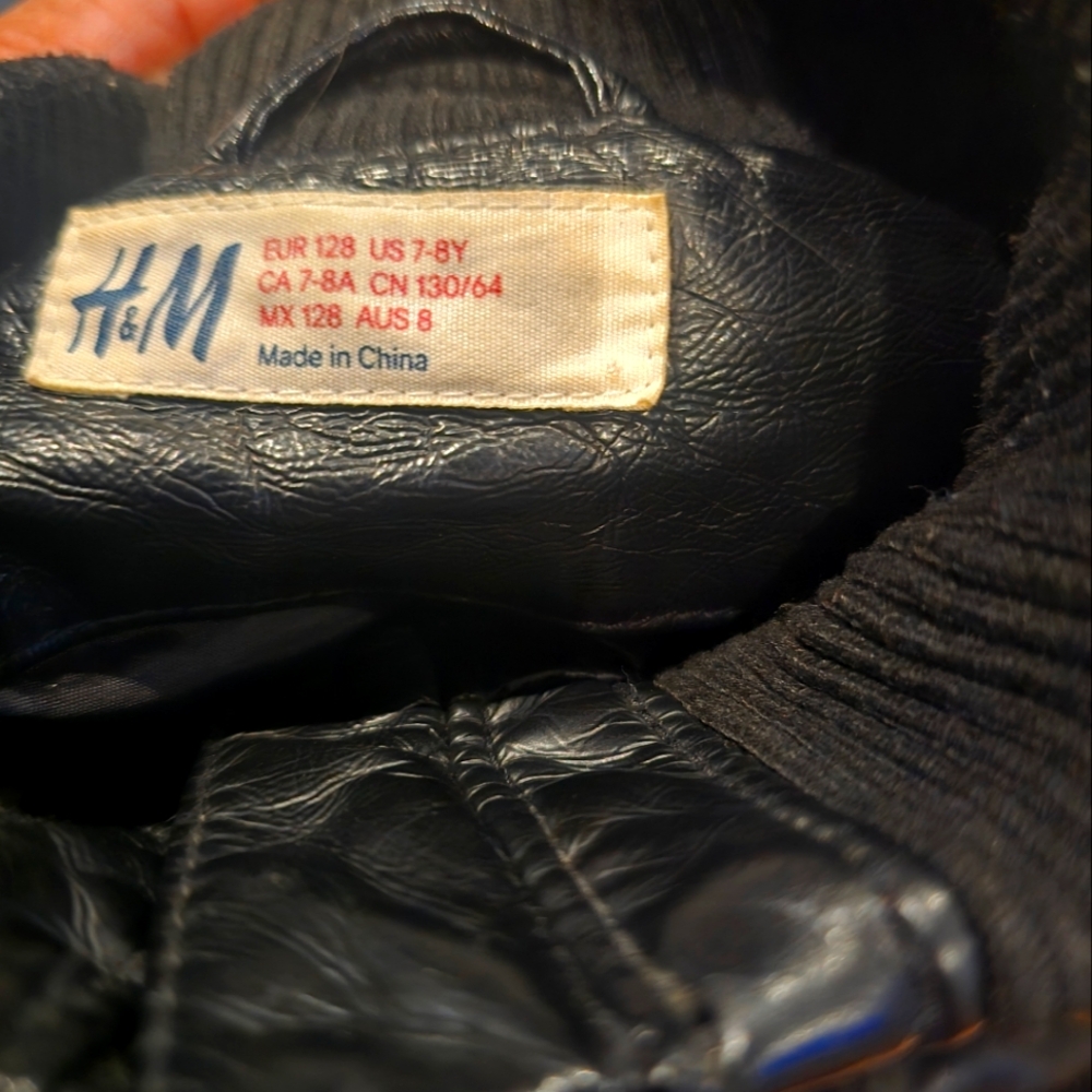H&M Faux Leather boys jacket